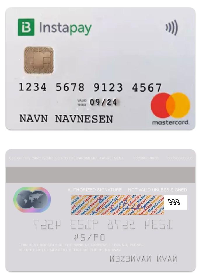 Norway Bank of Norway instapay mastercard